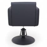 POLTRONA PARRUCCHIERE | DAISY | SIMILPELLE NERA CON POMPA IDRAULICA E BASE TONDA NERA - immagine 4