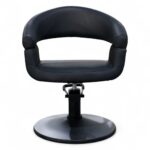 POLTRONA PARRUCCHIERE | MARENGO | SIMILPELLE NERA CON POMPA IDRAULICA - immagine 2