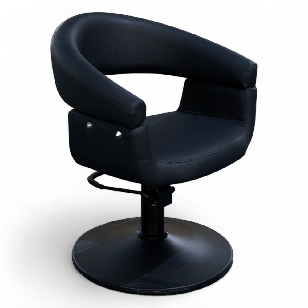 MARENGO (2) POLTRONA PARRUCCHIERE | MARENGO | SIMILPELLE NERA CON POMPA IDRAULICA - immagine 1