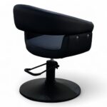 POLTRONA PARRUCCHIERE | MARENGO | SIMILPELLE NERA CON POMPA IDRAULICA - immagine 3