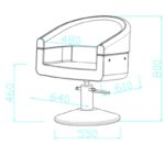 POLTRONA PARRUCCHIERE | MARENGO | SIMILPELLE NERA CON POMPA IDRAULICA - immagine 5