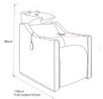 LAVATESTA PARRUCCHIERE | MOON | SIMILPELLE NERA CON ALZA GAMBE ELETTRICO - immagine 6