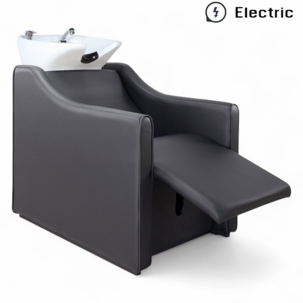 LAVATESTA PARRUCCHIERE | MOON | SIMILPELLE NERA CON ALZA GAMBE ELETTRICO