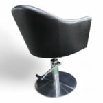 POLTRONA PARRUCCHIERE | THOR | SIMILPELLE NERA CON POMPA IDRAULICA - immagine 2