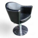 POLTRONA PARRUCCHIERE | THOR | SIMILPELLE NERA CON POMPA IDRAULICA