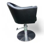 POLTRONA PARRUCCHIERE | THOR | SIMILPELLE NERA CON POMPA IDRAULICA - immagine 3