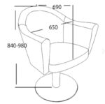 POLTRONA PARRUCCHIERE | THOR | SIMILPELLE NERA CON POMPA IDRAULICA - immagine 4