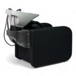 LAVATESTA PARRUCCHIERE | TITANO | SIMILPELLE NERA CON ALZA GAMBE ELETTRICO E MASSAGGIO - immagine 2