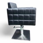 POLTRONA PARRUCCHIERE | LEDA | SIMILPELLE NERA CON POMPA IDRAULICA - immagine 2