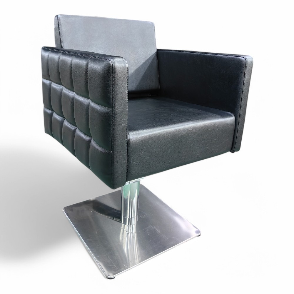 LEDA (1) POLTRONA PARRUCCHIERE | LEDA | SIMILPELLE NERA CON POMPA IDRAULICA - immagine 1