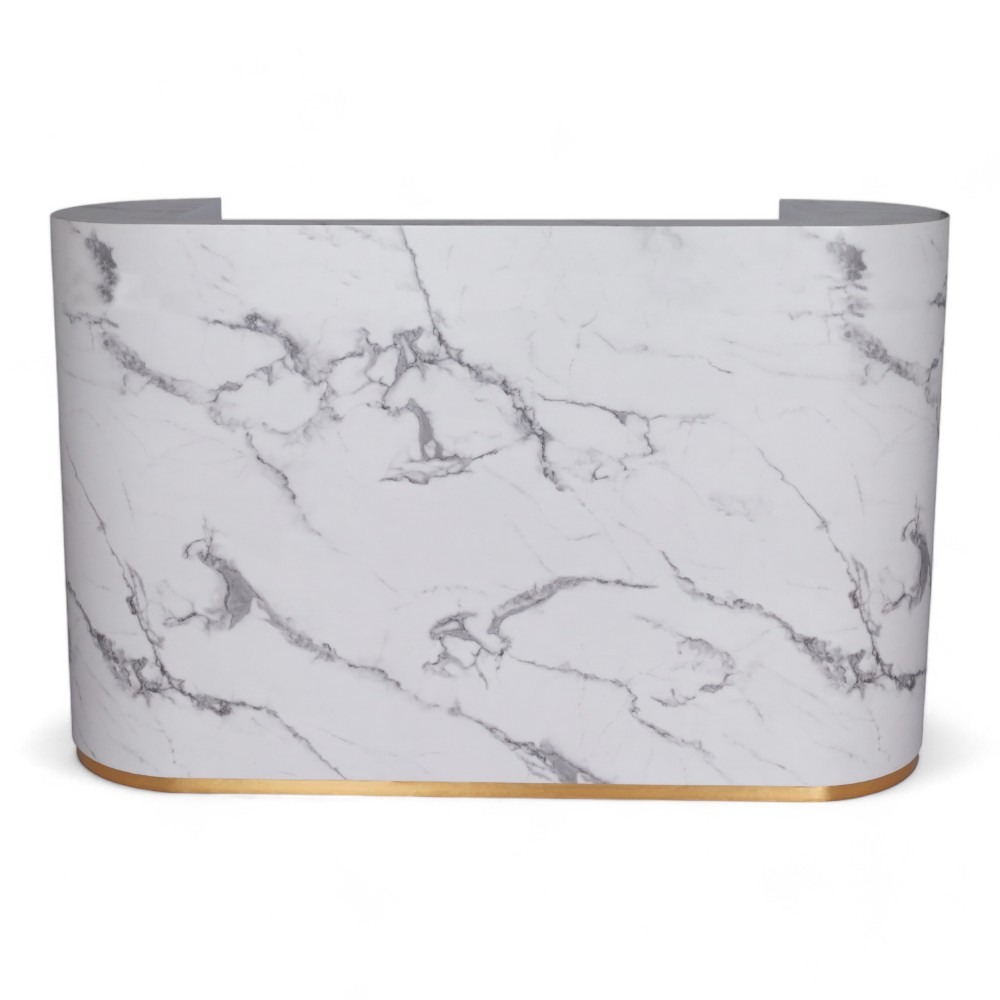 TULIO (1) RECEPTION | TULIO | BIANCA EFFETTO MARMO 140 CM - immagine 1