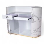 RECEPTION | TULIO | BIANCA EFFETTO MARMO 140 CM - immagine 2